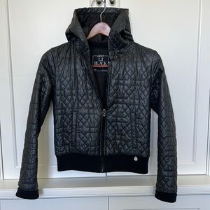 Womans Black Bomber Jacket Lorna Jane Athletic Leisure Wear XS